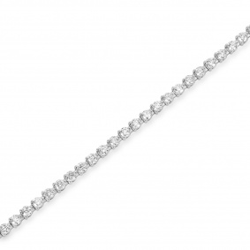 White Gold Diamond Tennis Bracelet 2.91ct TDW White Gold Diamond Tennis Bracelet 2.91ct TDW